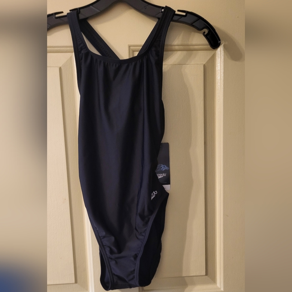 Brand New Speedo Black One-Piece Swimsuit